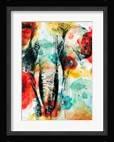 Vibrant Elephant Framed Print