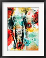 Vibrant Elephant Framed Print