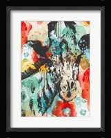 Vibrant Giraffe Framed Print