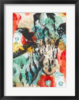 Vibrant Giraffe Framed Print