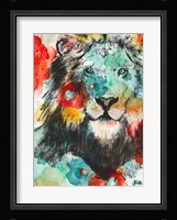 Vibrant Lion Framed Print