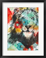 Vibrant Lion Framed Print