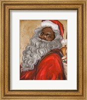 African American Jolly St. Nick Fine Art Print
