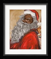 African American Jolly St. Nick Fine Art Print