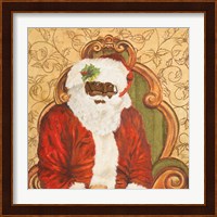 African American Sitting Santa Fine Art Print