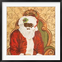 African American Sitting Santa Fine Art Print