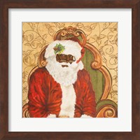 African American Sitting Santa Fine Art Print