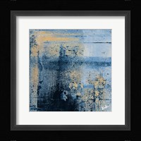 Gold on Blue Square II Fine Art Print
