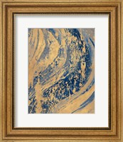 Blue And Gold Wave Fine Art Print