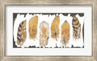 Gold Watercolor Feathers Fine Art Print