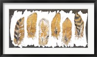 Gold Watercolor Feathers Fine Art Print