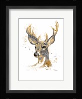 Gold Antlers I Framed Print