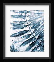 Blue Jungle Leaf II Framed Print
