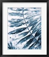 Blue Jungle Leaf II Framed Print