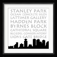 Vancouver Skyline Square Fine Art Print