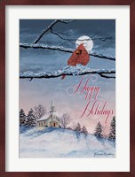 Happy Holiday Cardinal Fine Art Print