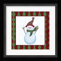 Snowman Zig Zag Square I Fine Art Print