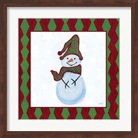Snowman Zig Zag Square III Fine Art Print