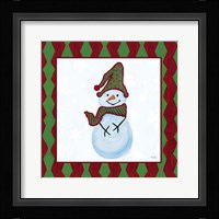 Snowman Zig Zag Square III Fine Art Print