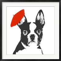 Red Beret Dog Fine Art Print