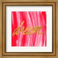 Golden Words Watercolor Square III (red background) Fine Art Print