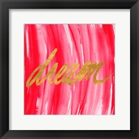 Golden Words Watercolor Square III (red background) Fine Art Print