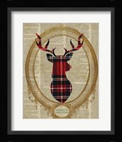 Holiday Tartan Deer I Fine Art Print