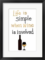Simple Life with Wine Fine Art Print