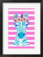 Funky Zebra Framed Print