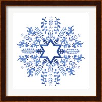 Indigo Hanukkah II Fine Art Print