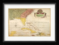 Map of Carolina, Florida & the Bahama Islands Fine Art Print