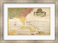 Map of Carolina, Florida & the Bahama Islands Fine Art Print