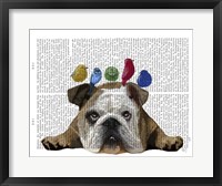 English Bulldog and Birds Fine Art Print