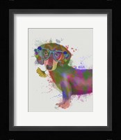 Dachshund And Glasses Rainbow Splash Fine Art Print