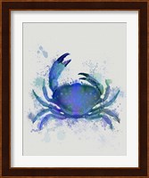 Crab 1 Blue Rainbow Splash Fine Art Print