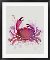 Crab 1 Pink Rainbow Splash Fine Art Print