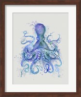 Octopus Rainbow Splash Blue Fine Art Print