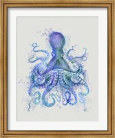 Octopus Rainbow Splash Blue Fine Art Print