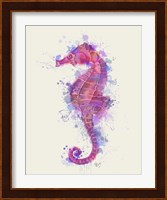 Seahorse Rainbow Splash Pink & Purple Fine Art Print