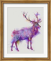 Deer 1 Rainbow Splash Purple Pink Fine Art Print