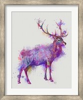 Deer 1 Rainbow Splash Purple Pink Fine Art Print