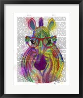 Zebra Rainbow Splash 1 Fine Art Print