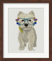 West Highland Terrier Flower Glasses Fine Art Print