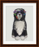 Tibetan Terrier Flower Glasses Fine Art Print