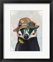Badger and Flower Glasses Fine Art Print