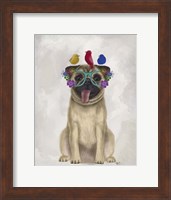 Pug and Flower Glasses Fine Art Print