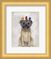 Pug and Flower Glasses Fine Art Print