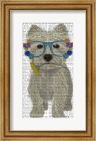 West Highland Terrier Flower Glasses Fine Art Print