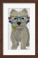 West Highland Terrier Flower Glasses Fine Art Print