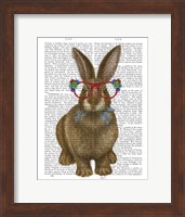 Rabbit and Flower Glasses Fine Art Print